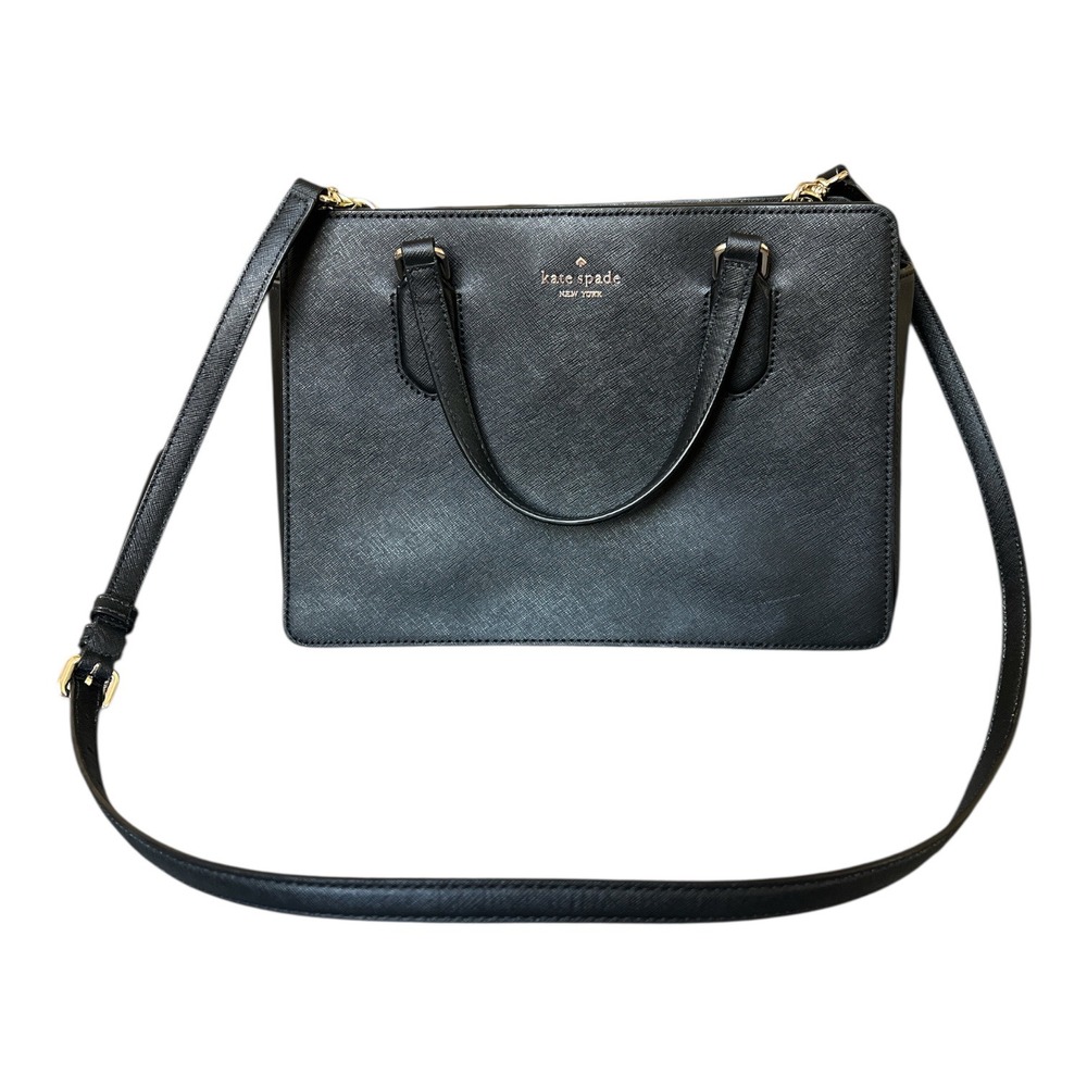 Kate Spade New York NWOT Laurel Way Black Saffiano Leather Satchel Crossbody Bag